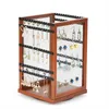 Jewelry Pouches Holder Organizer Earring Stand 360 Rotating Necklace Earrings Storage Rack Tower Bracelet