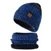 Winter Hoed voor Mannen Trui Sjaal Sets Pluche Fluwelen Fleece Gevoerde Vrouwen Dikke Warme Beanie Bivakmuts Gebreide Caps mannelijke 240113