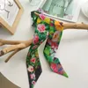 Scarves Luxury Fashion Women Tie Bag Handle Ribbon Hairband Decorative Wrap Band Wholesale Silk Scarf For