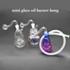 3 Stilar Set Hookah Glass Oil Burner Bong For Dab Rigs Water Pipes Matirx Perc Small Bubbler Smoking Water Pipe Ash Catcher Bong med 10 mm hane Glass Oil Burner Pip