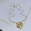 Van-Clef Arpes Netclace Designer Women Top Quality Pendant v Gold Clover Laser Necklace for Women 18k Rose Gold Plate