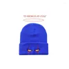 Basker unisex vinter stickad beanie hatt skrämmande clown ögon broderi hip hop manschett skalle cap halloween cosplay party huvudstycke dropship