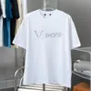 Mens Designer Band T Shirts Fashion Black White Short Sleeve Luxury Letter Mönster T-shirt Size S-XL W986