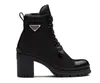 Designer leer en nylon stof laarsjes dames enkellaarsjes leer Biker Boot Australië Bootiess Winter bootss maat US 4-10