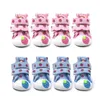 Pet Dog Shoes Antislip Strawberry Sneakers Breathable 4 pcsset Booties Puppy Denim For Small Dogs Chihuahua Teddy XSXL 240113