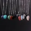 Pendant Necklaces Druzy Wholesale 12pcs/lot 2024 Assorted Heart Natural Stone Charms Pendants For Jewelry Making High Quality 20mm