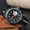 2024 Mannen kijken Nieuwe horloge Top Waterdichte rubberen horlogeband Business Casual Quartz Watch Men's Three Eyes Multifunction Chronograph FR08