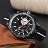 2024 Men Watch New Watch Top Waterproof Rubber watch band Business Casual Quartz Watch Men's Three Eyes Multifunction Chronograph FR08