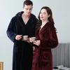 Men Hooded Long Thermal Bathrobe Plus Size Winter Flannel Thickening Warm Kimono Bath Robe Male Dressing Gown Mens Robes 240113