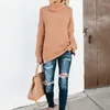 Women's Sweaters 2024 Winter Women Fashion Turtleneck Pullover Long Sleeve Knitted Sweater Solid Color Warm Casual Retro Thermal