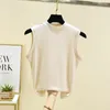 Women's T Shirts Cotton Tank Tops Women Autumn Camis Mock Neck Streetwear Plus Size Tee Sleeveless Bottoming T-shirts Solid Color