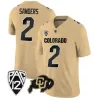 Colorado Buffaloes Football NCAA College Maillots Shedeur Sanders Sy'veon Wilkerson Dylan Edwards Travis Hunter Anthony Hankerson Xavier
