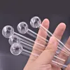 Tuyau de brûleur à mazout en verre Pyrex épais de grande taille de 4 pouces, couleur claire, tuyaux pour fumer de haute qualité, grands tubes transparents, pointes d'ongles pour accessoires pour fumer