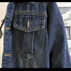 Męskie kurtki streetwearne jesień jesień koreańskie modne bluer dżinsy swobodne płaszcz Slim Fit Dżins Tops Duży rozmiar S-4xl Odzież 240113