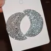 Orecchini pendenti Splendido strass bling stile luna per gioielli di moda da donna Abito da sera da donna Accessorio per orecchini