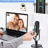 Microphones USB Microphone Condensateur Ordinateur Plug Play Mic pour Streaming Media Games Youtube Enregistrement Ordinateurs portables Téléphones