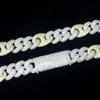 New Trend 18mm Iced Out d Color Vvs 925 Sterling Silver Moissanite Cuban Link Chain