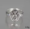 Cluster Ringe 2024 Trend Vintage Buddha Form Einfache Armband Ring Frauen Bague Femme Frauen Schmuck Bijoux Bijouterie Weibliche Engagement