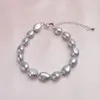 Halsband Ashiqi barock naturliga pärlsmycken sätter riktigt sötvatten pärlhalsband armband för kvinnor nya