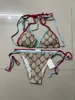 Costume da bagno bikini firmato Donna Costume da bagno sexy Donna Backless Split Lettera Multicolori Summer Time Beach Costumi da bagno Costumi da bagno vento P100