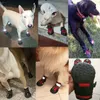 4 pezzi set scarpe per cani da compagnia stivali impermeabili riflettenti neve calda pioggia animali stivaletti calzini antiscivolo calzature per medie y240113