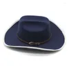 Berets Men's Cowboy Hat Western Cowgirl Country Hats for Women the Sun Party Top Jazz Caps Women's Luksusowy Panama