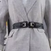 Novo selo de cintura elástica fivela dupla moda simples cinto elástico vestido decorativo feminino com casaco cinto europeu e americano