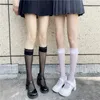 Calzini da donna estivi più alla moda tubo medio polpaccio super sottile cosplay giapponese adatto stile JK Lolita sotto il ginocchio con bordi in pizzo