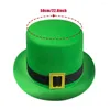 BERETS ST PATRICKS DAY HATS Män kvinnor Shamrock Green Top Hat St. Party Favor Accessories Topper