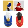 Berets Marching Band Hat Major Novelty Soldier with Feather Drum for Roll Play Dress Up Carnival Cosplay