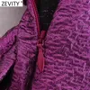 Zevity Women High Street Bow Dekoracja Tekstura Purple Shorts Lady Zipper Fly Chic Pantalone Cortos Qun938 240113