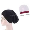 Gorro de satén con forro para mujer, gorro de quimio con banda elástica, gorro para dormir durante la noche, gorros para quimioterapia contra el cáncer, accesorios para el cabello