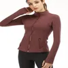 Giacca da giacca da sport da giacca da donna Lulu Sports Giacca a maniche lunghe Fitness Abito per asciugatura rapida Stand Up Collar