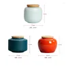 Opslagflessen Creatieve Keramische Thee Mini Geur Poeder Verzegelde Pot Keuken Voedsel Containers Suiker Ambachten Home Decor