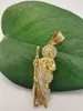 316 aço inoxidável prata ouro st jude jesus rligion pingente religioso deus cristo católico prata charme colar com strass de cristal