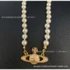 girocollo vivianeismo collana westwoodism Pick Saturno Pearl Necklace Female Neckain Collar Chain Celebrity Matching