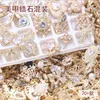 100 STKS Luxe Nail Charms Bulk Willekeurige Zirkoon s Deocration Glanzende Legering Sieraden Voor Goud Art Accessoires 240113