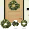 Decorative Flowers Door Hanging Fake Garland Decoration Realistic Simulation Eucalyptus Leaf Wreath Wall