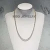 Ювелирные изделия Kibo в стиле хип-хоп Iced Out Vvs d Color Муассанит с бриллиантами, настоящее 9-ка, 10-ка, 14-каратное ожерелье из цельного золота с моссанитом, Золотая теннисная цепочка