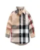 Camicia a quadri per neonati Camicia a maniche lunghe per bambini Primavera Autunno Bambini Colletto rovesciato Top Camicia per bambino in cotone 27 anni3793754