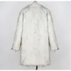 Cappotto invernale in pelliccia sintetica sottile da uomo Giacca a vento antivento Tasca cucita lateralmente Cappotto in pelliccia monopetto monopetto bianco solido casual 240113