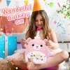31 cm födelsedagsbjörn mjuk kast kuddar sovande plysch leksak söt högkvalitet fyllda djur rosa för flickor 240113