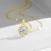 Star Of David 3ct Necklace For Women With Certificate Original Luxury Gold Pendant Jewelry Christamas Gift 240113