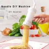 8st Manual Noodle Maker Machine Kitchen Tools Pasta Spaghetti Pates Vegetabiliska frukt Juicer Tryck på 240113