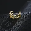 Studörhängen Emmaya Fashion Noble Gold Color Ear Bone Clip Geometry Design Party Elegant Earring For Women Modern Style Jewelry