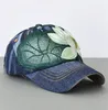 Ball Caps 202401-shi Chic Ins Spring Denim Fabric China Ethnic Style Fashion Lotus Leaf Embroidery Lady Baseball Cap Women Leisure Hat