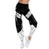 Calças femininas cintura alta brilhante molhado olhar metálico carga calças dança joggers de couro