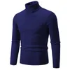 Jesienne i zimowe męskie swetra Wysoka szyja Swot Slim Slim Fit Strate Pullover Ubrania 240113