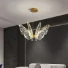 Morden led borboleta lustres de teto luxo pingente luz quarto sala estar jantar decoração pendurado luzes luminárias