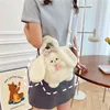 Kawaii Fat Rabbit Puppe Plüsch Rucksack Umhängetasche Umhängetasche Tier Avocado Eichhörnchen Gefüllte Mädchen Geburtstagsgeschenke Spielzeug Weihnachten 240113